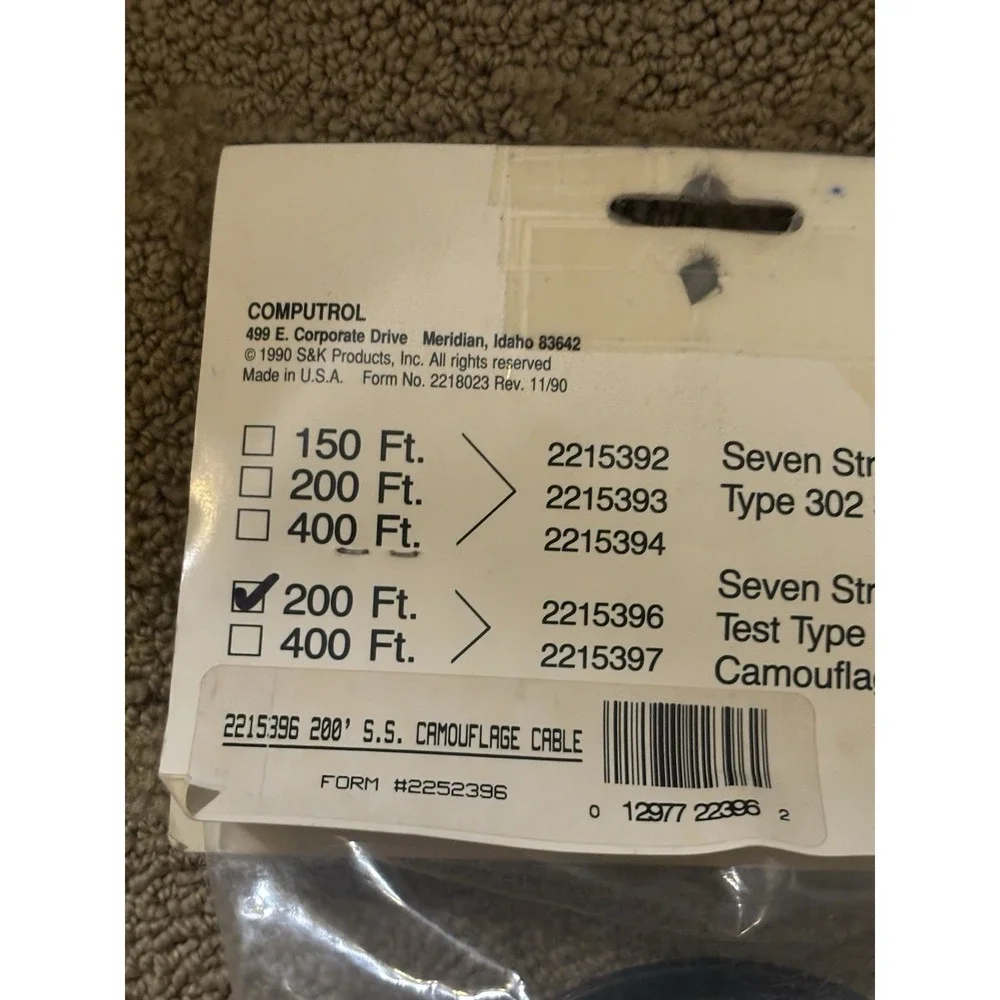 Cannon 200ft Downrigger Camouflage Cable 2215396